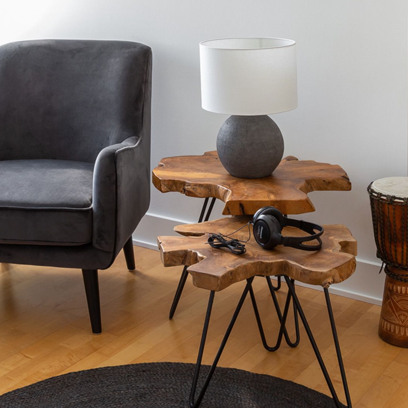 Natura Hairpin Nesting Side Table