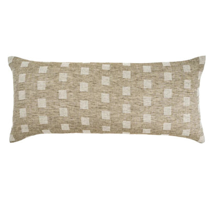 Check Linen Pillow, Natural