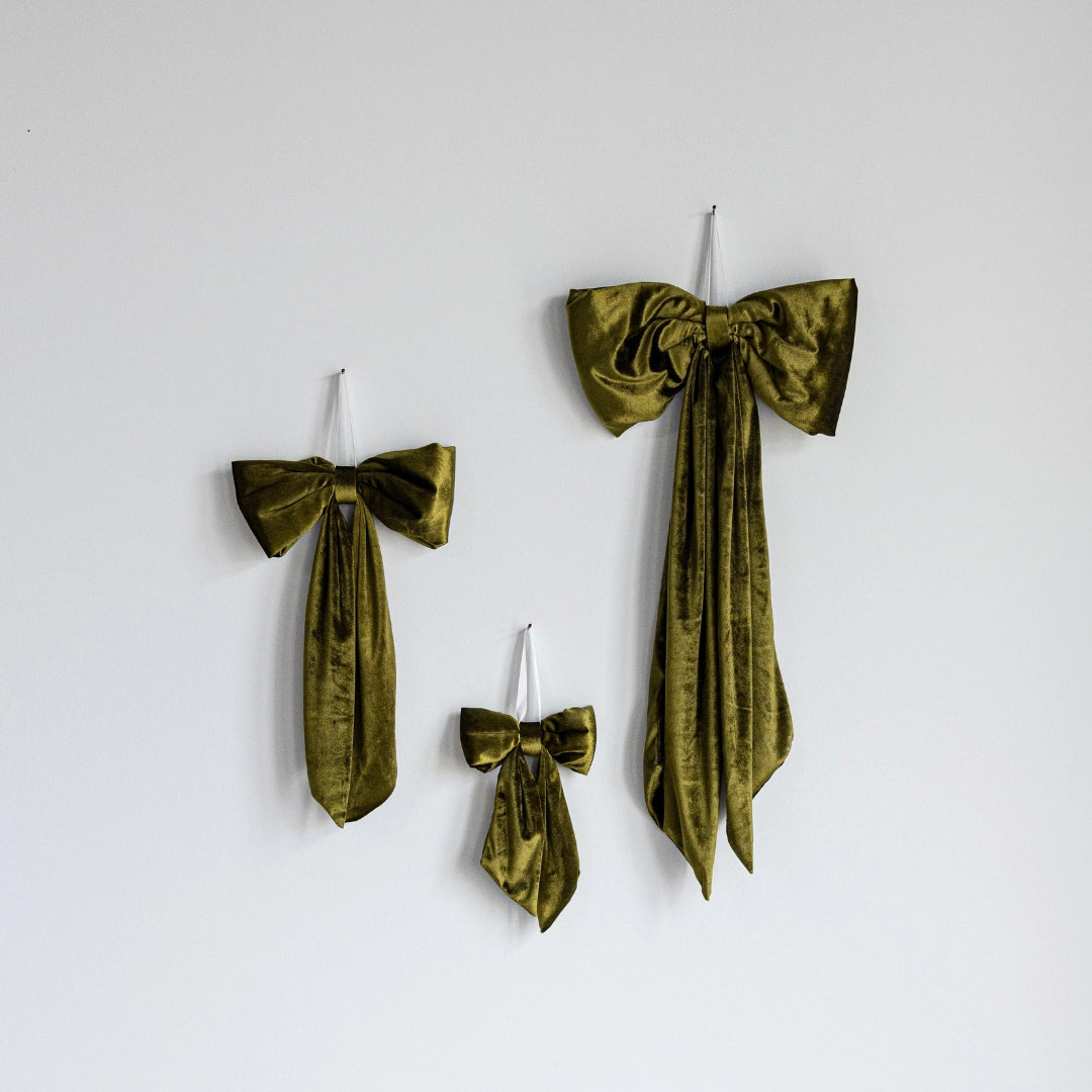 Chartreuse Velvet Holiday Bows