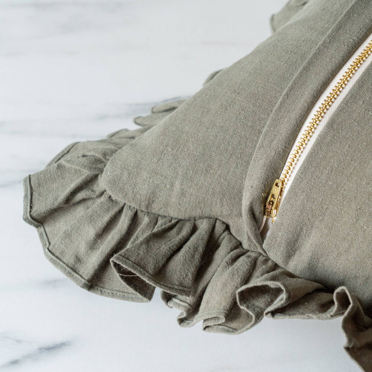 Sage Ruffle Pillow
