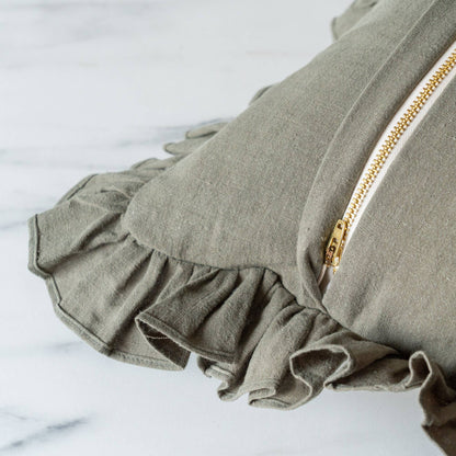 Sage Ruffle Pillow