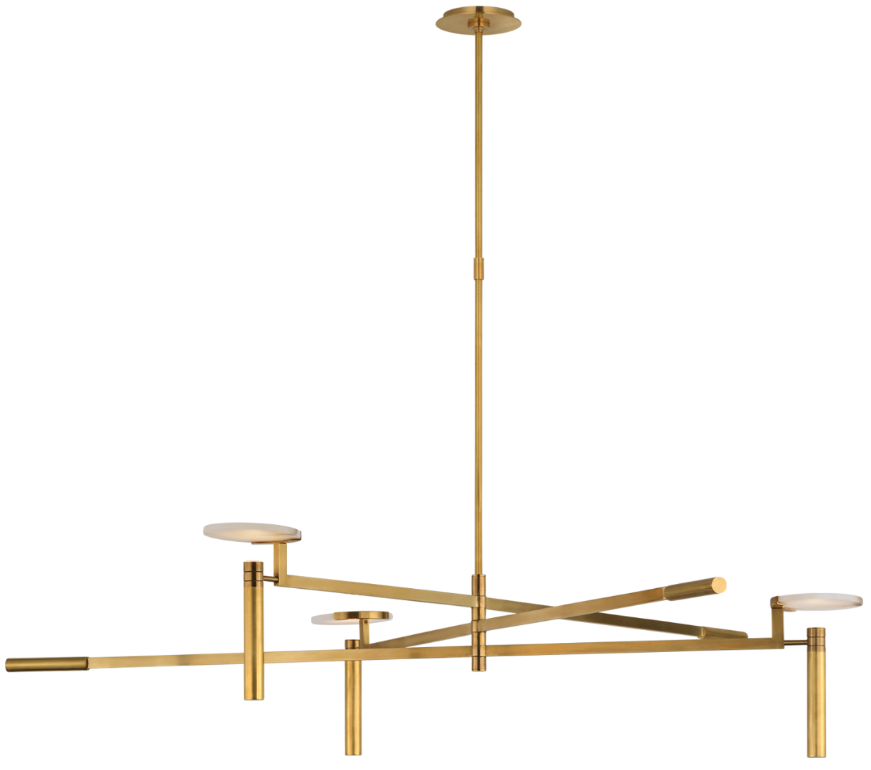 Melange Floating Disc Chandelier - Antique-Burnished Brass