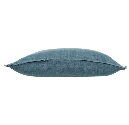Lina Linen Pillow, Arctic Blue