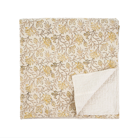 Carolina Block Print Bed Quilt