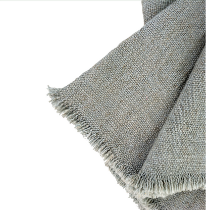 Selena Linen End of Bed Blanket, Brick