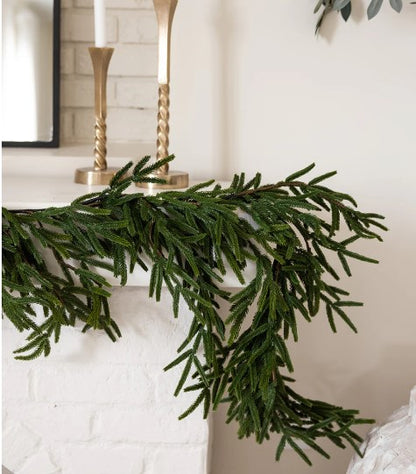 8ft Real Touch Faux Pine Garland